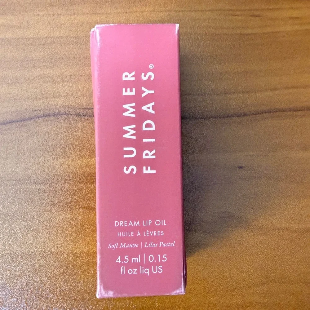 Summer Fridays Dream Lip Oil Soft Mauve Hydrating High Shine Tint 4.5ml NIB